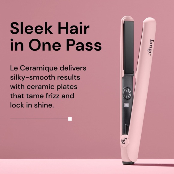 L'ange Le Ceramique Luxe Digital 1-Pass Flat Iron in the blush color - Picture 2 of 2